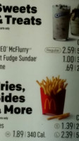 Mcdonald's menu