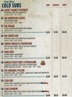 Jersey Mike's Subs menu