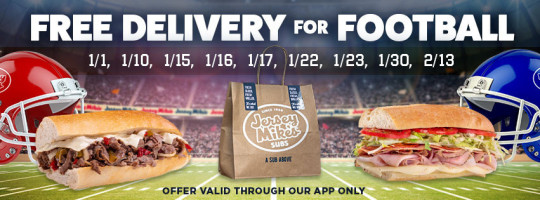 Jersey Mike's Subs menu