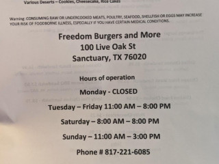 Freedom Burgers More