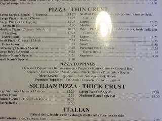 Renos Pizza Italian
