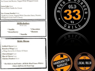 Old 33 Beer Burger Grill