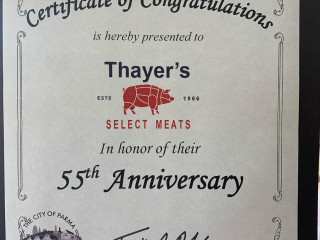 Thayer's Select Meats