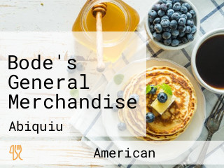 Bode's General Merchandise