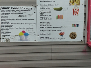 Pinky's Snowcones Snacks