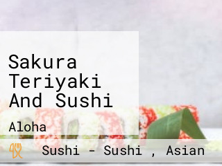 Sakura Teriyaki And Sushi