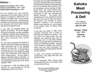 Kahoka Meat Processing Deli