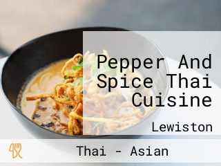 Pepper And Spice Thai Cuisine