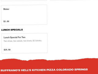 Ruffrano's Hell's Kitchen Pizza Colorado Springs