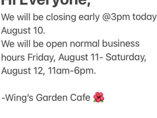 Wing's Garden Cafe