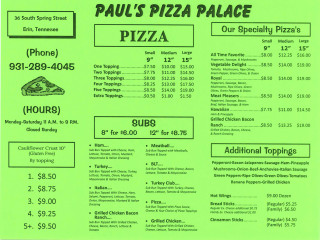 Paul's Pizza Palace