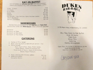 Dukes Barbeque Of Bamberg