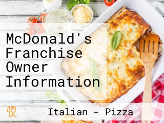 McDonald's Franchise Owner Information