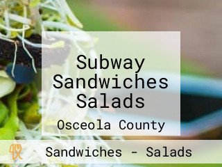 Subway Sandwiches Salads