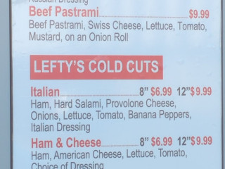 Lefty's Famous Cheese Steak Hoagies Grill