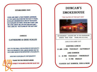 Duncan's Smoke House Pit- -bq