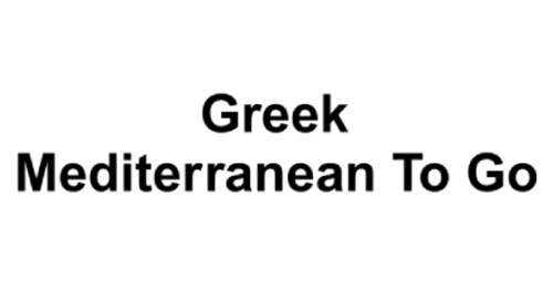 Greek Mediterranean To Go